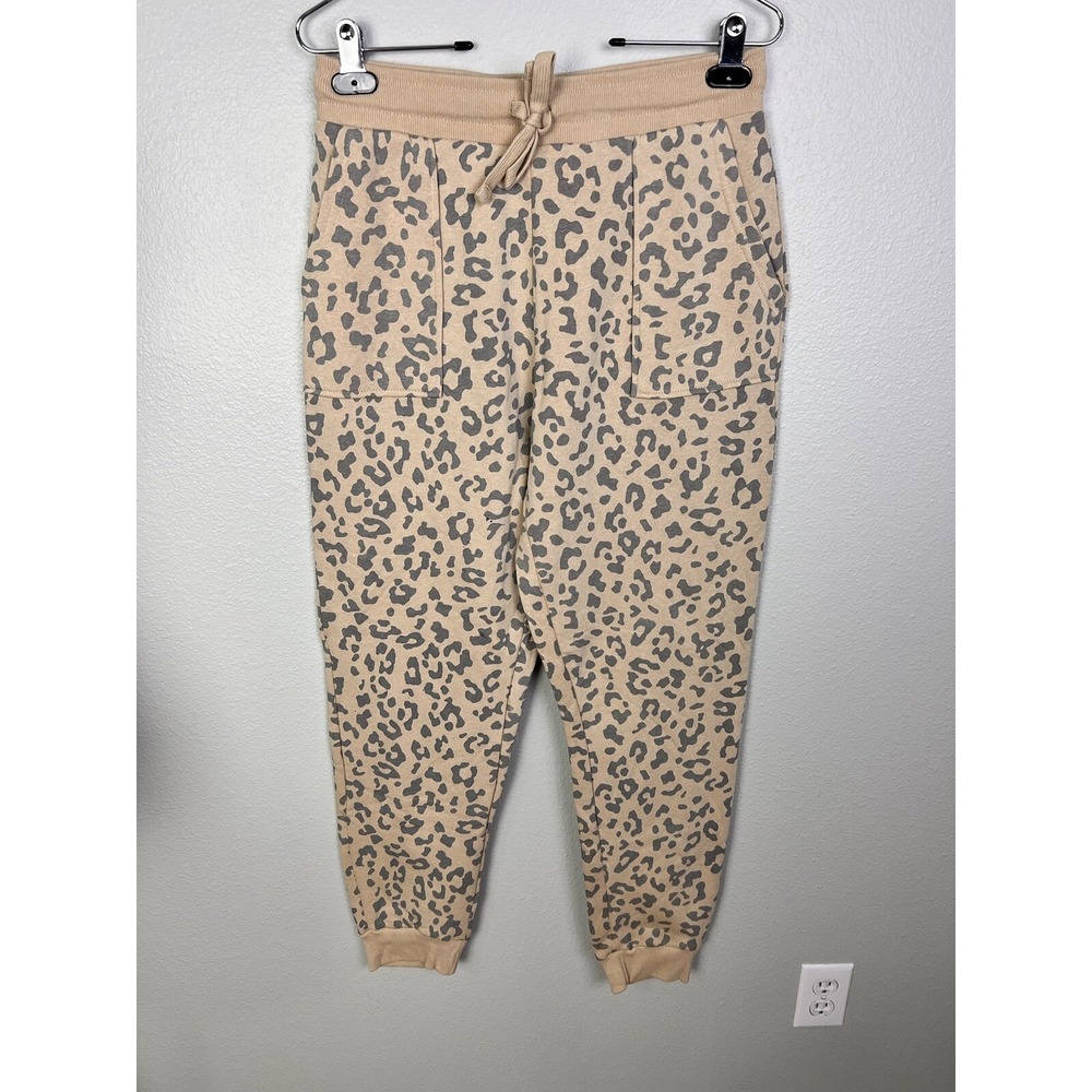 Hippie Rose Juniors leopard Fleece Joggers Elastic Waist Pockets Sz Large NWT